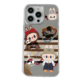 新款17promx手机壳泡泡玛特手机壳卡通苹果15pro镜面labubu13promax拉布布手机壳可爱iPhone16promx保护套13