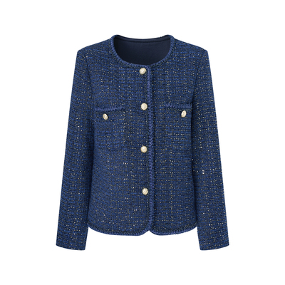 迪奥25今年流行小香风粗花呢外套