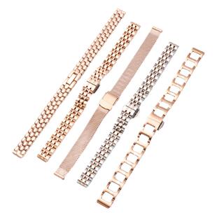 小绿表手表带女款金属钢带适配罗拉卡西欧阿玛尼DW欧聚利时手表链