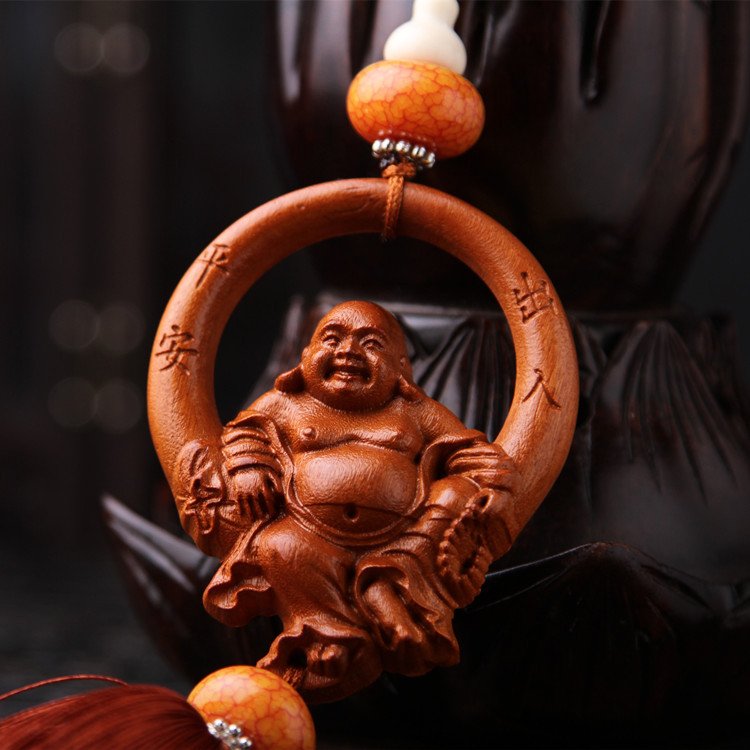 新款直销直销 汽车挂件 逍遥佛整木桃木汽车内饰用品 车饰LSG03