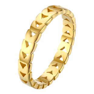 金色中指戒指男ins冷淡风食指女个性小众钛钢轻奢高级感情侣饰品