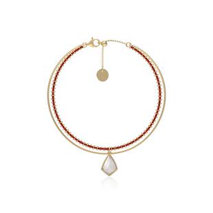 宜兰珠宝好运红玛瑙手链可调节原创小众高级情侣叠戴双层节日礼物