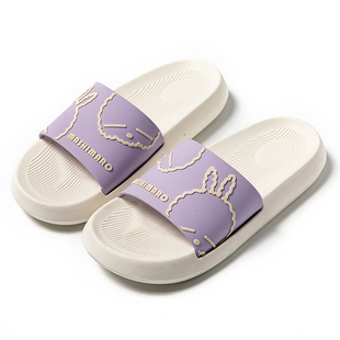 流氓兔凉拖鞋女士夏季室内防滑静音居家用简约EVA软底情侣凉拖男