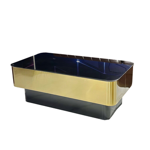 KTV茶几专用发光钢化玻璃酒吧台简约桌卡座岩板大理石不锈钢简约