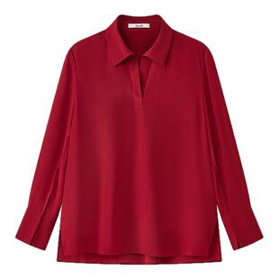 【16mm真丝双绉】Laurel劳芮26春新款翻领直身上衣LWL371C04200