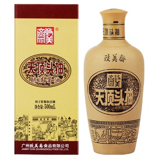 致美斋天顶头抽500ml黄豆酿造中华老字号白灼豉油特级生抽酱油