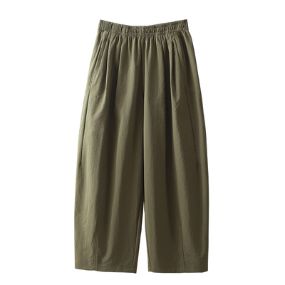 梨形身材九分女夏时尚香蕉阔腿裤