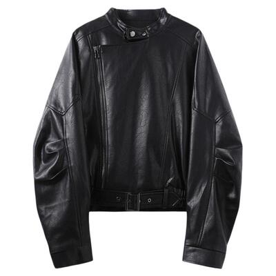 西町村屋潮流夹克女装2025秋季新款复古感短款皮衣外套XHAC10122