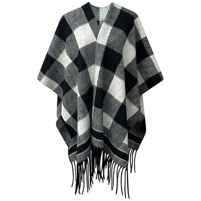 保暖流苏披肩加厚外搭好看斗篷