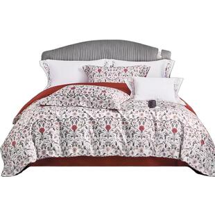 Morris&Co进口140支天丝棉四件套纯棉床单亲肤裸睡印花床上用品