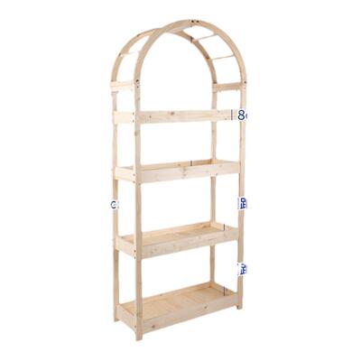 阳台花架实木置物架客厅落地式花架子多层室内移动带轮多肉植物架