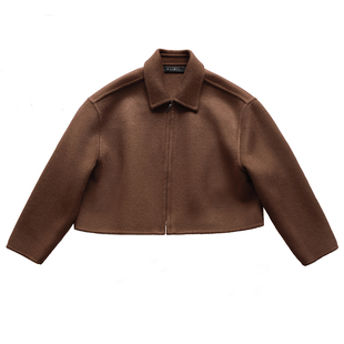 UL双面羊绒外套秋冬季新款女宝宝男童女童小童大童儿童羊毛呢大衣