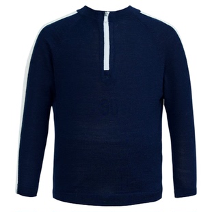 ArborTree好动系列100%美利奴丝光羊毛男女宝宝半拉链长袖T恤春秋