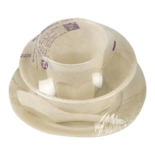 稻壳一次性餐具环保可降解餐具套装碗碟杯勺四件套碗筷加厚硬材质