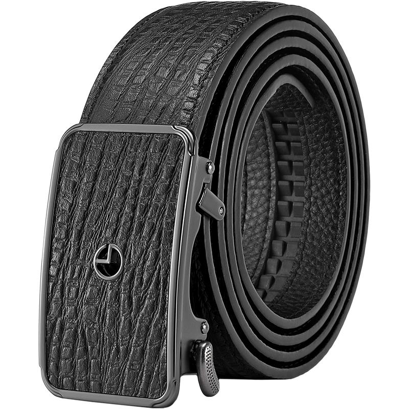 金利来新款轻奢皮带男真皮商务自动扣腰带头层牛皮西装裤带腰封