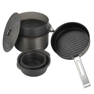 火枫欢宴蒸煮不粘户外锅具露营炊具卡式炉专用锅自驾游煮饭神器