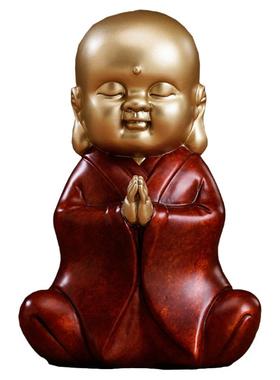 小和尚家用桌面装饰品铜工艺品