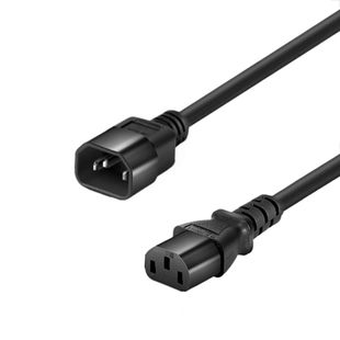 美标C14转C13品字尾公母15A250V延长线14AWG电源线2.08平方UL认证