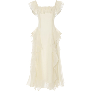 从那以后法式风高级感连衣裙度假穿搭长款礼服裙小裙子白色长裙女