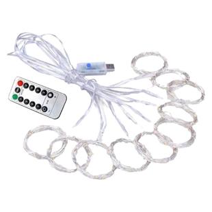 LED铜线灯串USB遥控窗帘灯圣诞灯挂钩低压房间装饰彩灯铜丝窗帘灯