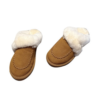 毛毛拖鞋女外穿2025新款舒适百搭休闲懒人加绒雪地鞋桑坡羊毛半托