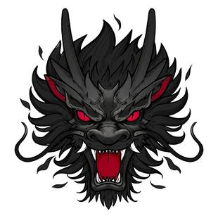 招吉龙个性创意龙头车贴图腾反光车身划痕遮盖贴汽车贴纸电动车贴