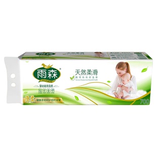 雨森妇婴无芯小卷纸700g12长卷6层加厚卫生厕纸原生木浆手纸柔滑