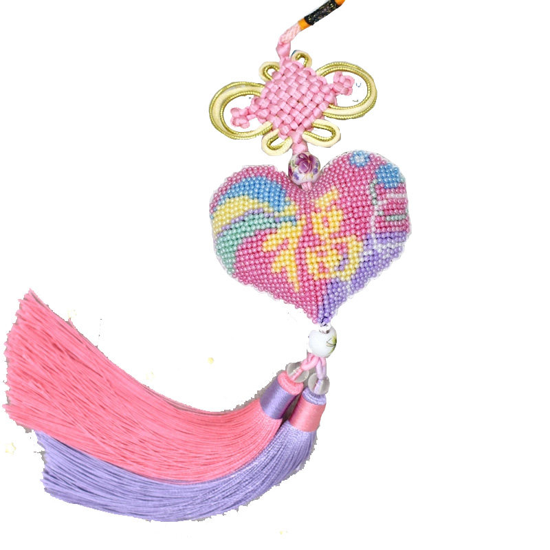 爱心珠绣挂件手工材料包