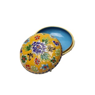 正品老北京特色工艺品掐丝珐琅景泰蓝粉盒礼品纪念品景泰蓝首饰盒