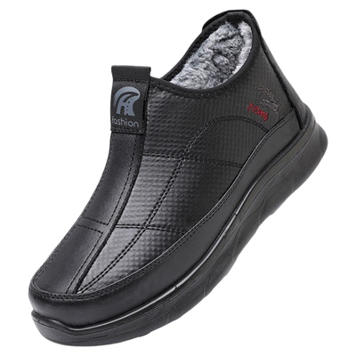 加绒保暖男鞋防水防滑软底轻便