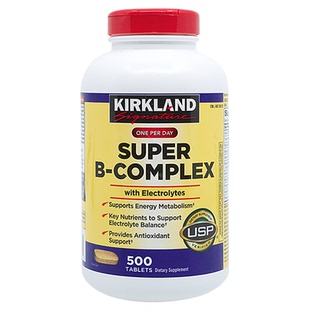 美国直邮柯克兰复合维生素B族多种VB叶酸b2b6b12烟酸C生物素500粒