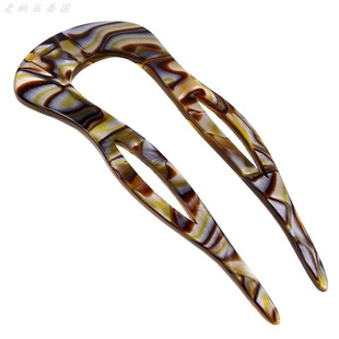 现货进口/章小蕙Camila Paris法国发夹高档手工U型盘发钗发簪子