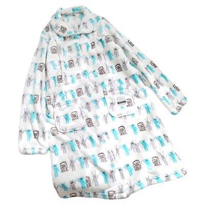 珊瑚绒哺乳月子服套装孕妇睡衣