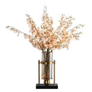 跳舞兰蝴蝶兰迎春花假花仿真花永生花餐厅餐桌干花插花瓶摆件花艺