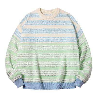 PSOBrand条纹撞色毛衣
