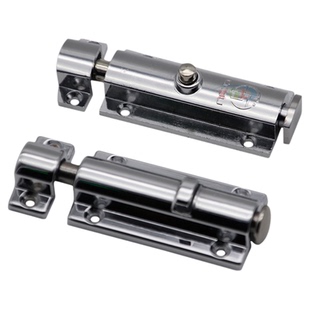 4寸自动弹簧插销LS406按钮式明装门栓锌合金炭跳门销配机柜门包邮