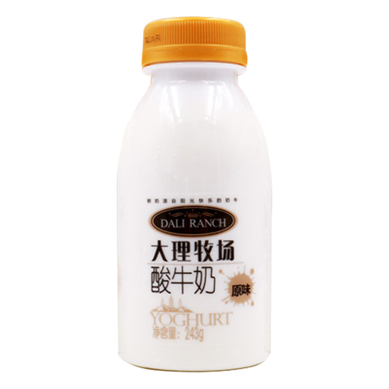 厂家直发 欧亚食品酸牛奶官方旗舰店大理牧场低温酸奶243g*12原味