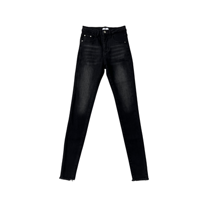 韩国漫感腿精紧身显瘦小脚牛仔裤