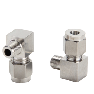 304不锈钢卡套直角  弯通终端双卡套【1/4-8弯头单价4元】