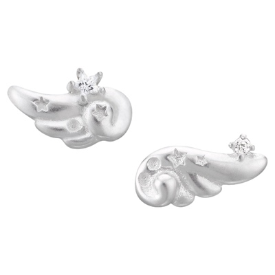 APartOfMe纯银天使翅膀耳钉