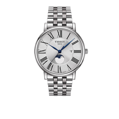 天梭卡森系列瑞士石英月相男表