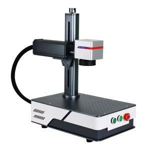 光纤金属激光打标机刻字不锈钢铭牌雕刻机小型全自动打码机台式