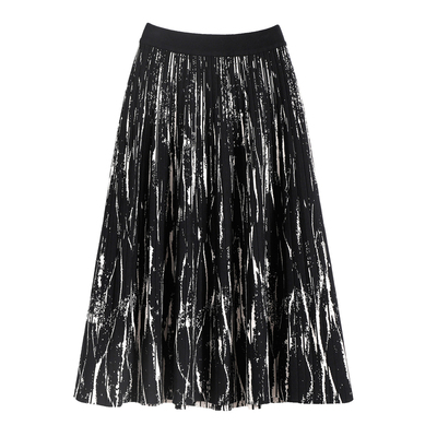 洋气印花加厚针织半身裙