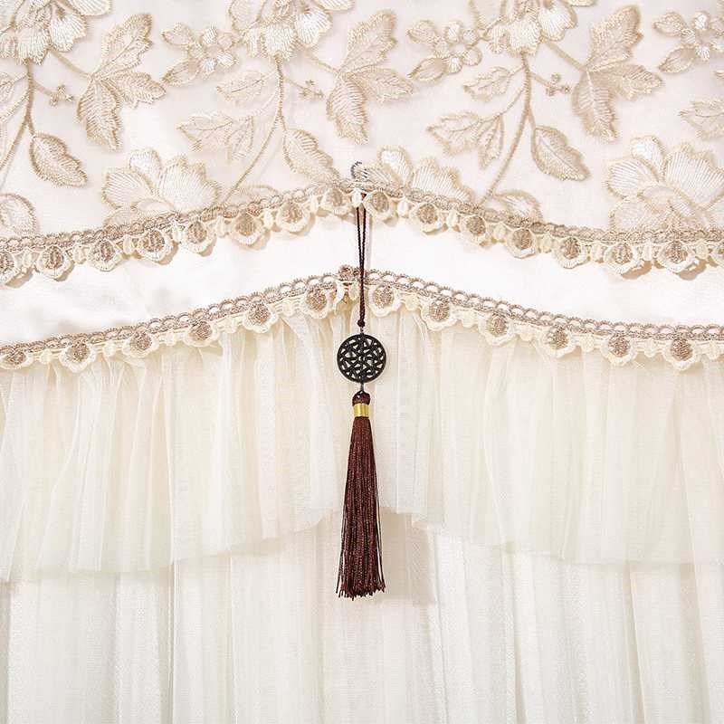 蕾丝门帘卧室厨房卫生间隔断帘四季家用不透防蚊纱帘遮挡帘子新款