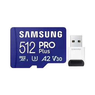三星tf内存卡512G手机switch电脑相机V30U3A2存储卡(USB适配器版)