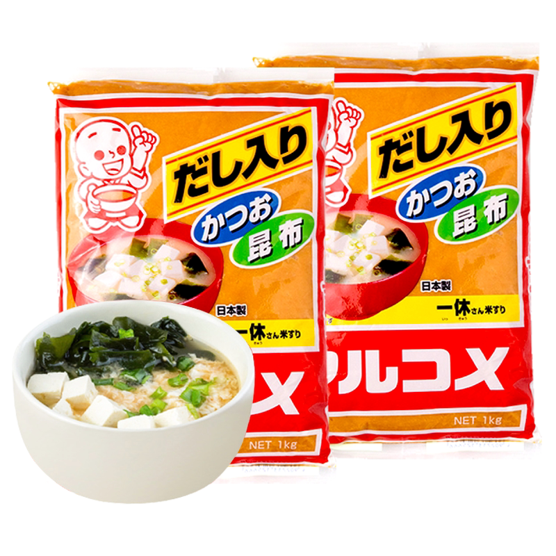 【自营】日本原装进口一休丸米味噌酱汤料日式味增汤商用整箱批发