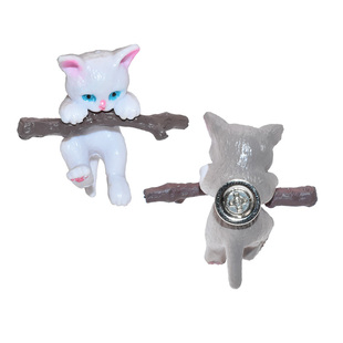 现货日本抱柴小猫咪迷你可爱创意逼真猫咪小动物冰箱贴磁铁贴磁石