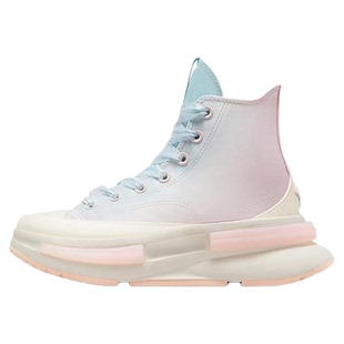 匡威RunStarLegacy女款高帮白粉蓝渐变夹心厚底休闲帆布鞋A09108C