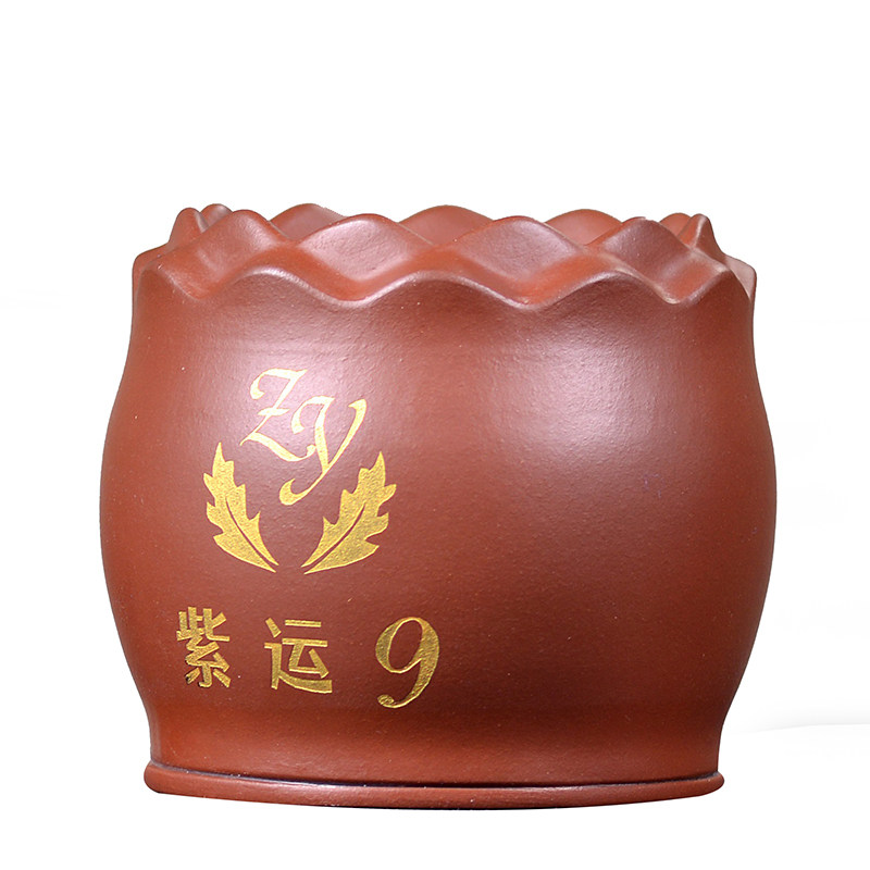 紫砂莲花口暖宫经络火龙罐双层