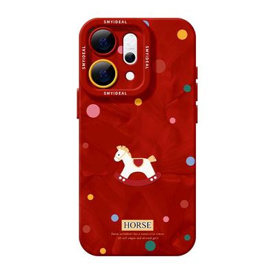 适用opporeno15手机壳reno14新款reno14pro外壳reno13马年reno12高颜值pro波点小马2026新年过年9高级10红色8